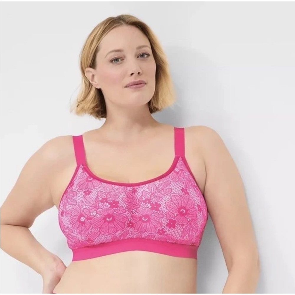 CACIQUE COTTON SCOOP NECK LIGHTLY LINED NO-WIRE BRA 42D NWT